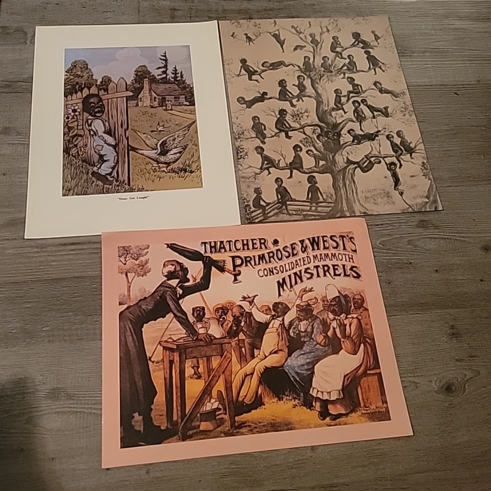 3 Black Americana art prints